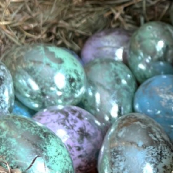 💕 SOLD 💕 Extra Large Sisal EASTER BASKET Bunny Rabbit Metallic Eggs 15" L x 14 - Picture 10 of 12